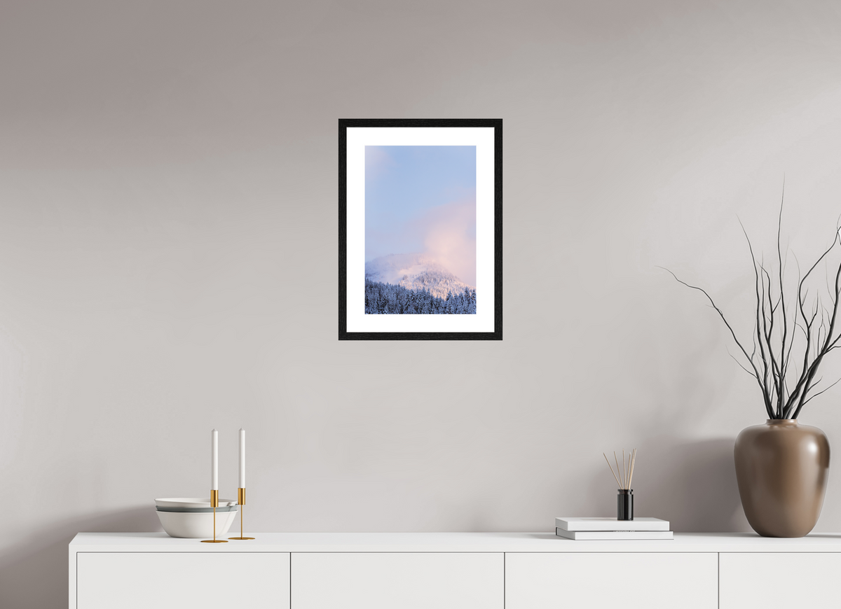 30 x 45 cm, Cadre 5 noir Forêt blanche