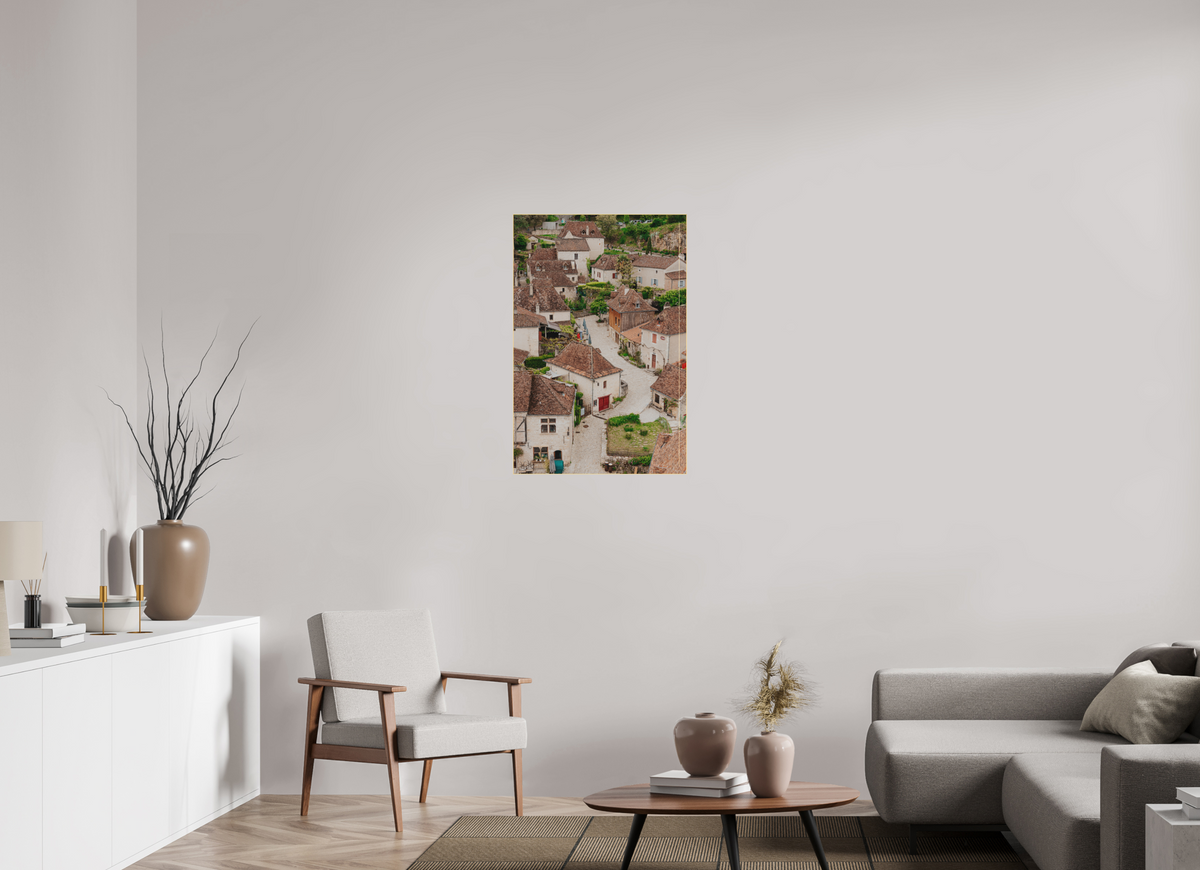 60 x 90 cm, Plexi Fine Art OR Village perché sur les hauteurs