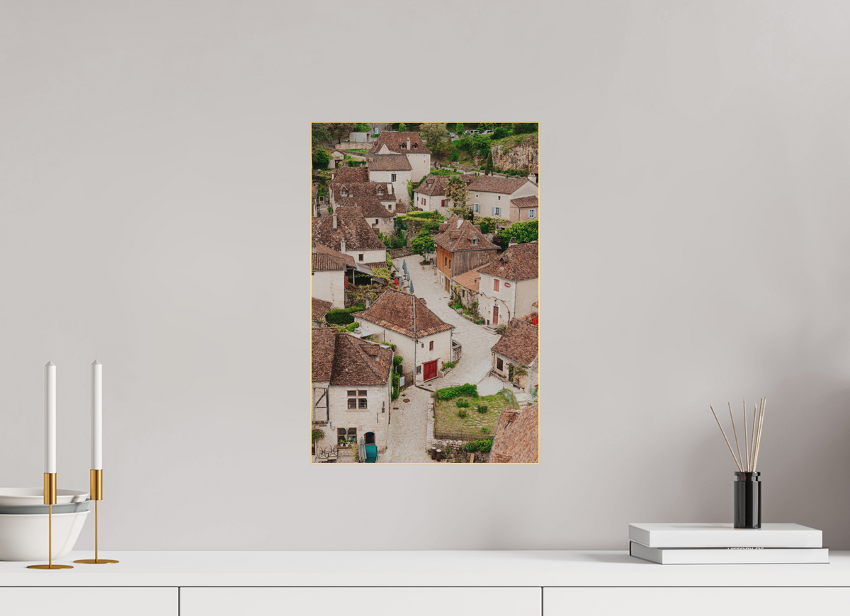 30 x 45 cm, Plexi Fine Art OR Village perché sur les hauteurs
