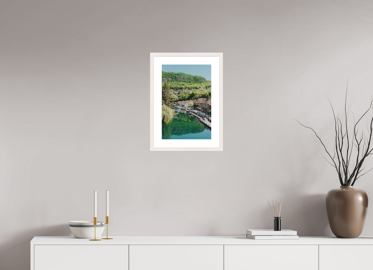 30 x 45 cm, Cadre 5 blanc La petite Venise savoyarde