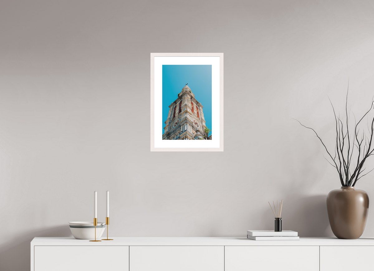 30 x 45 cm, Cadre 5 blanc Temple tamoul