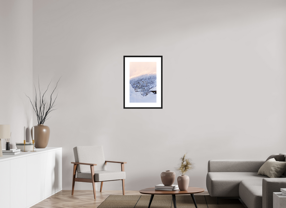 40 x 60 cm, cadre 7 noir Chalets cachés