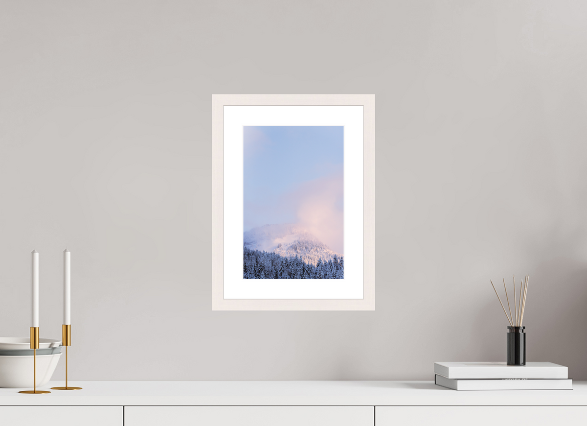 20 x 30 cm, cadre 4 blanc Forêt blanche