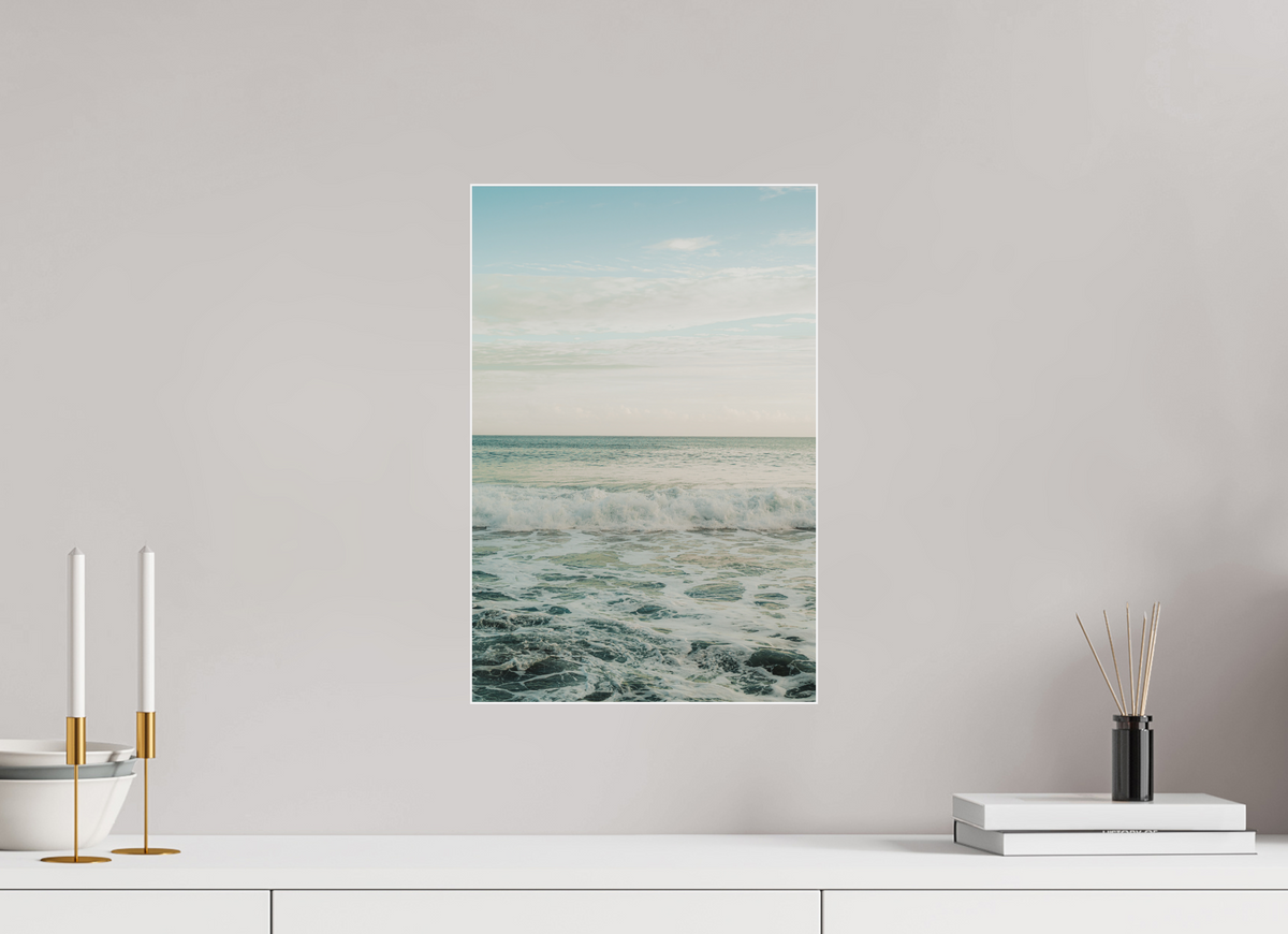 30 x 45 cm, Plexi Fine Art Blanc Vagues & Remous