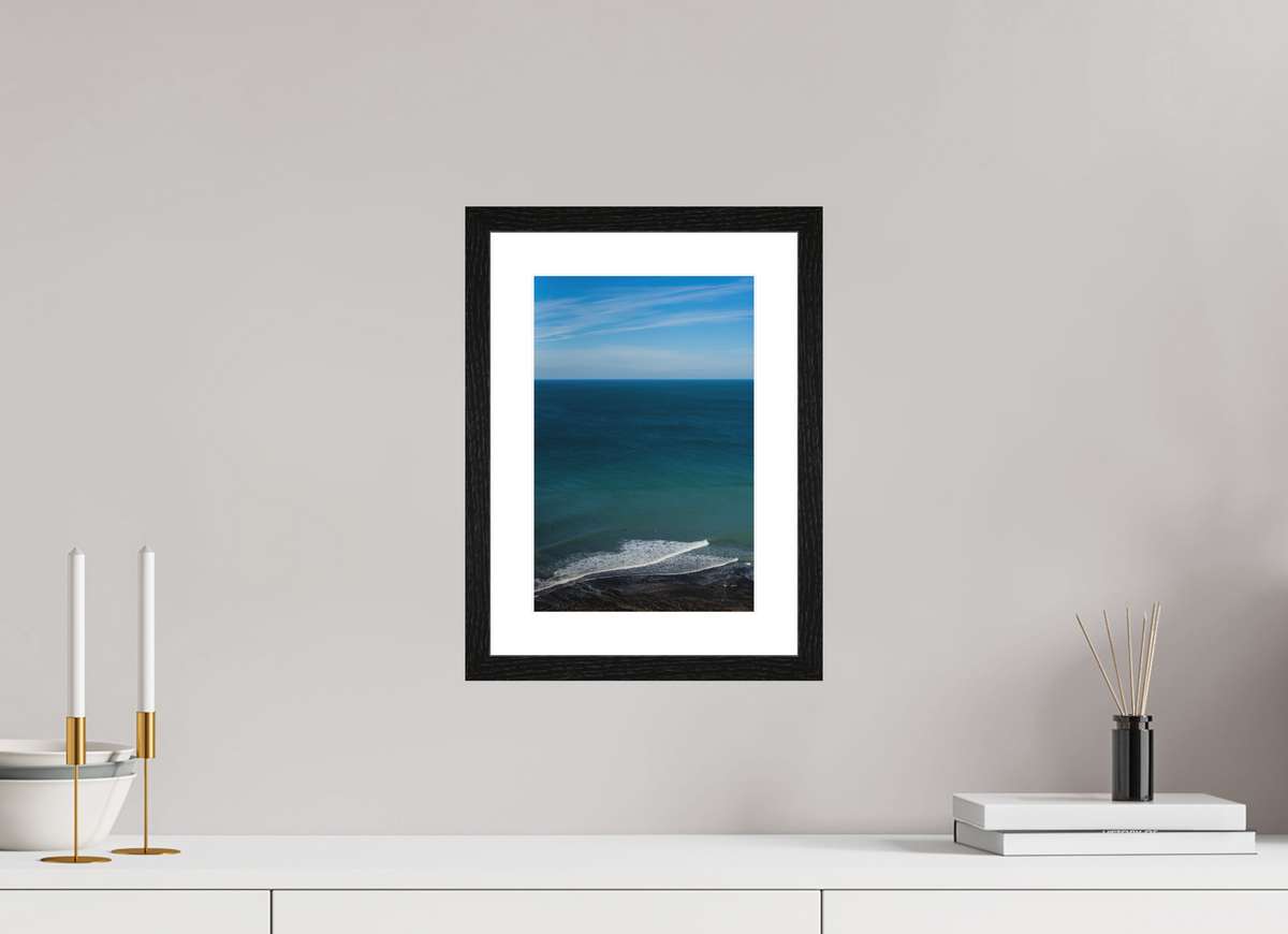 20 x 30 cm, Cadre 4 noir Des surfeurs & des vagues