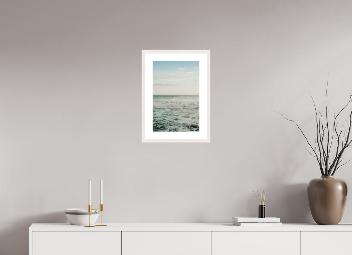 30 x 45 cm, Cadre 5 blanc Vagues & Remous