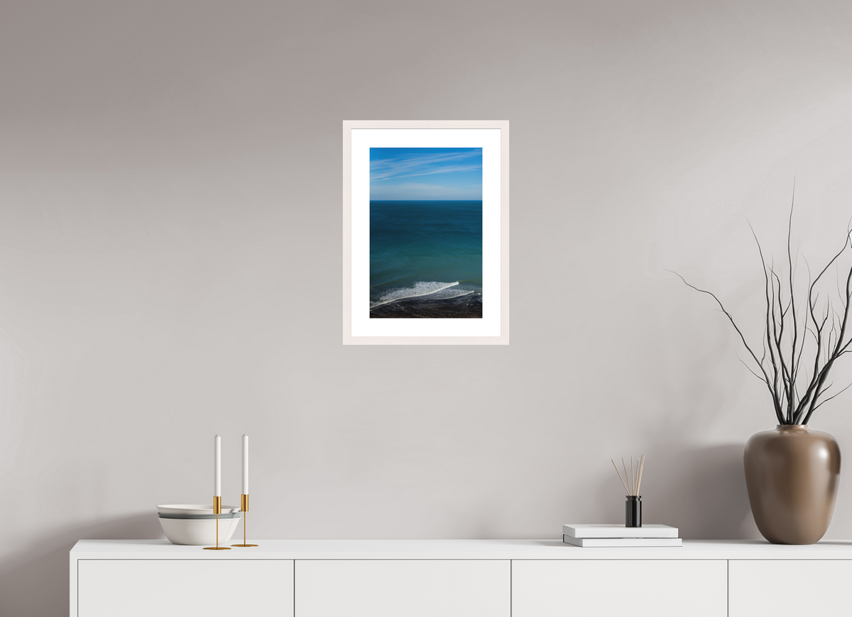 30 x 45 cm, Cadre 5 blanc Des surfeurs & des vagues
