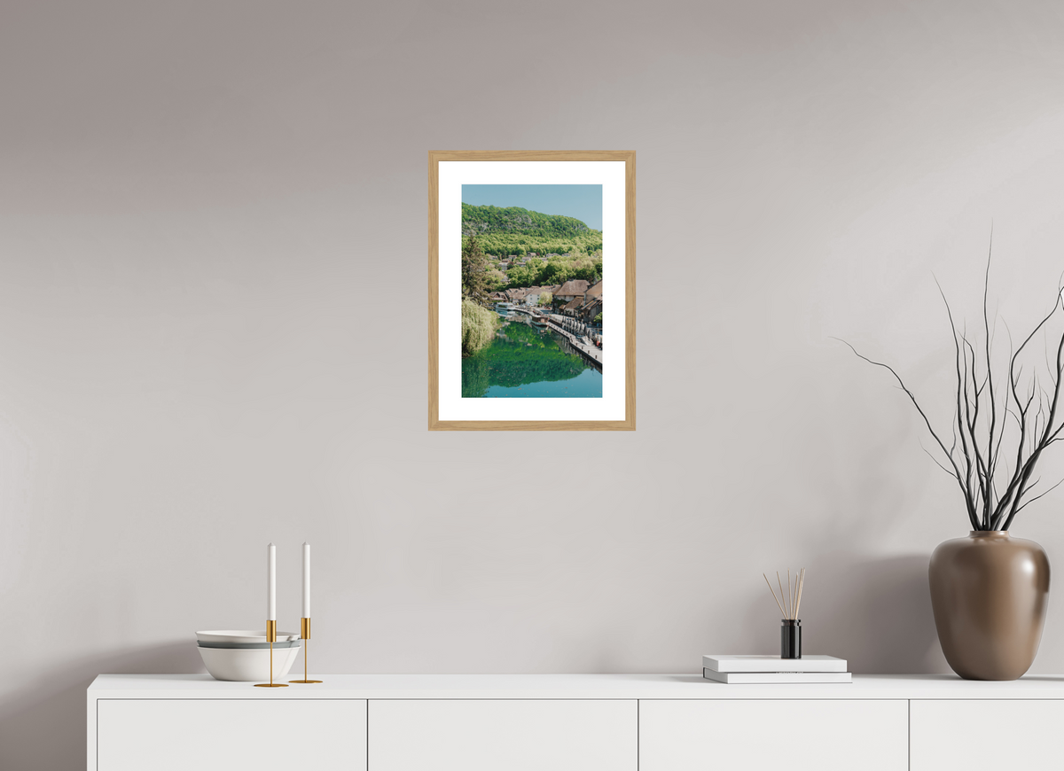 30 x 45 cm, Cadre 5 naturel La petite Venise savoyarde