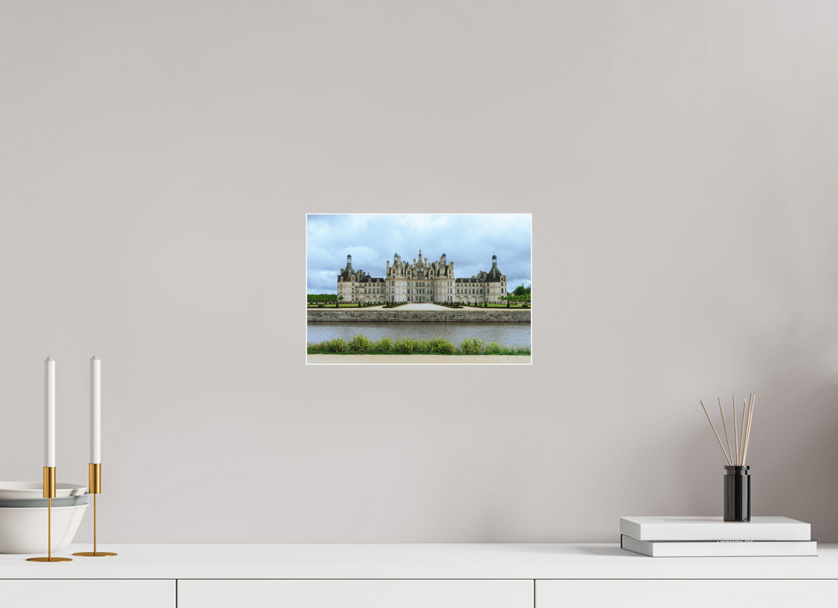 30 x 20 cm, Plexi Fine Art Blanc Le Château de Chambord