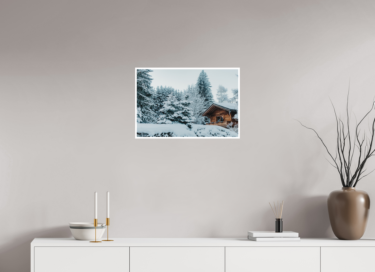60 x 40 cm, Fine Art RAG 1 cm Chalet des Alpes