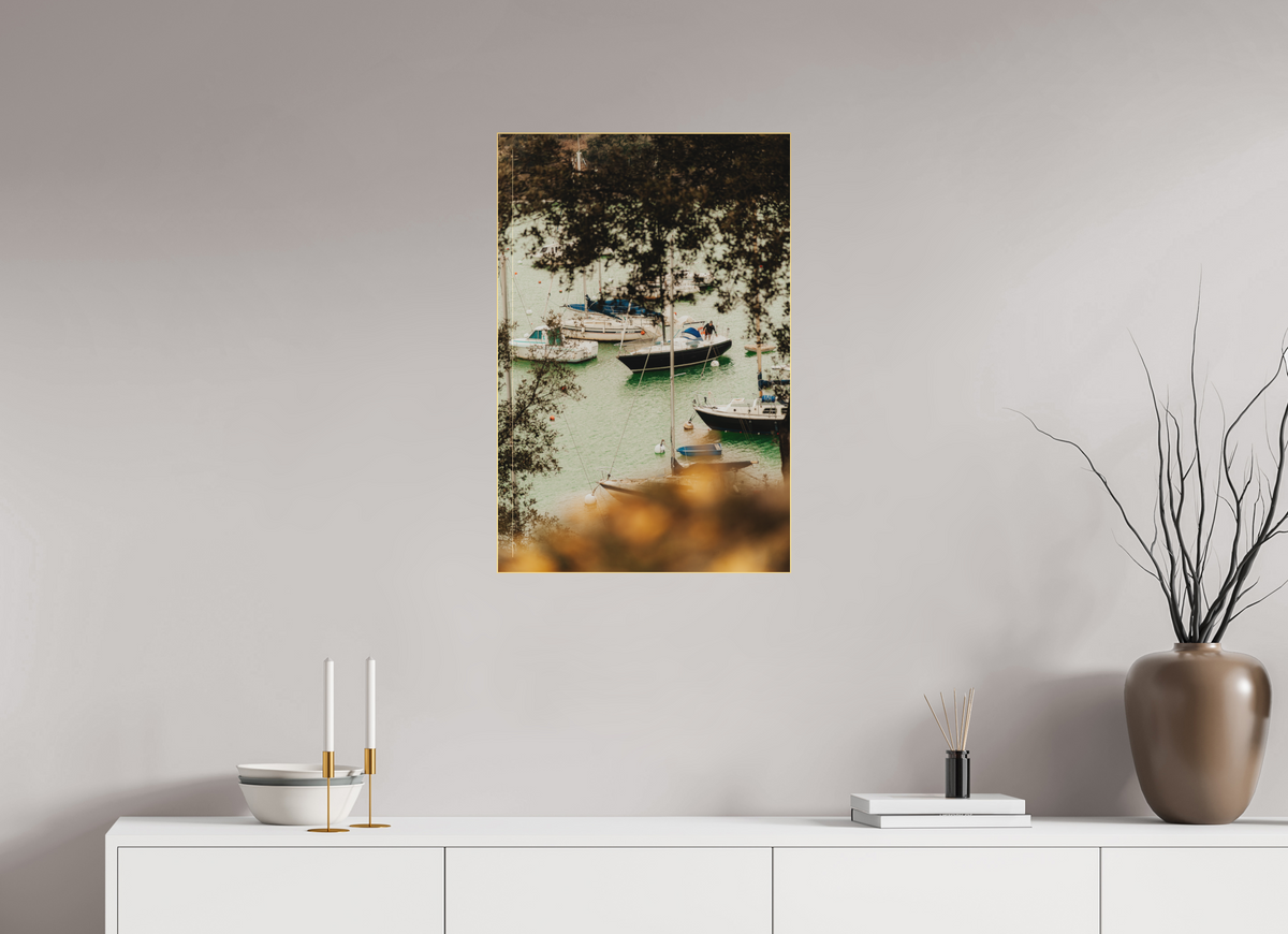 50 x 75 cm, Plexi Fine Art OR Les bateaux de Pornic