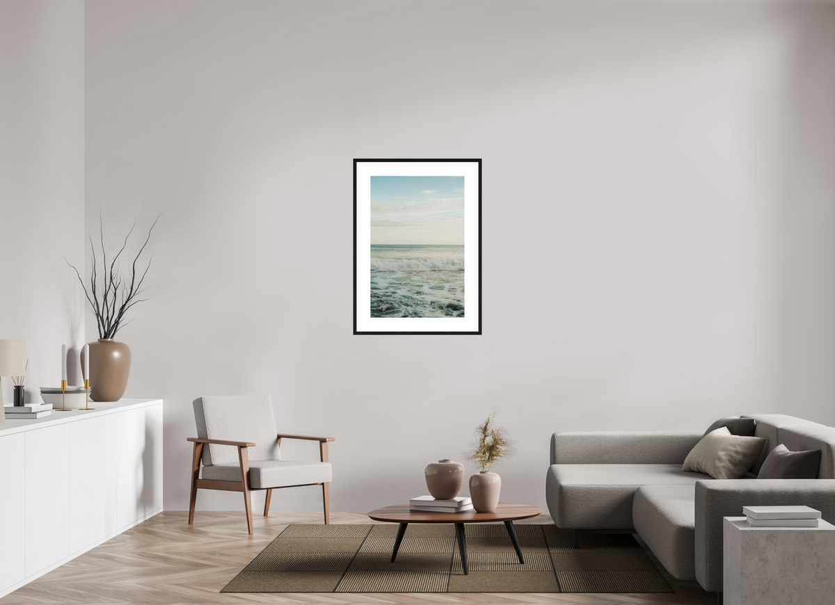 60 x 90 cm, cadre 9 noir Vagues & Remous