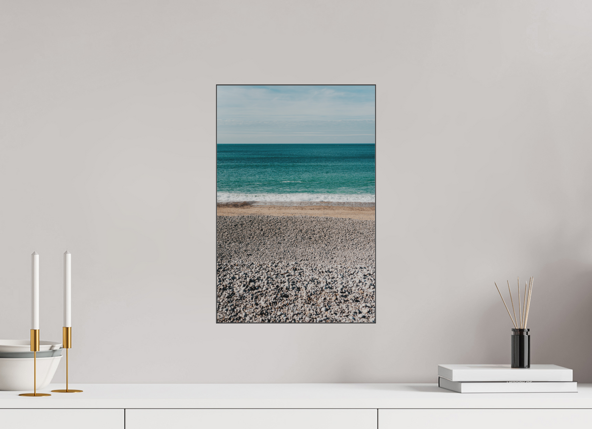 30 x 45 cm, Plexi Fine Art NOIR Mer & Galets