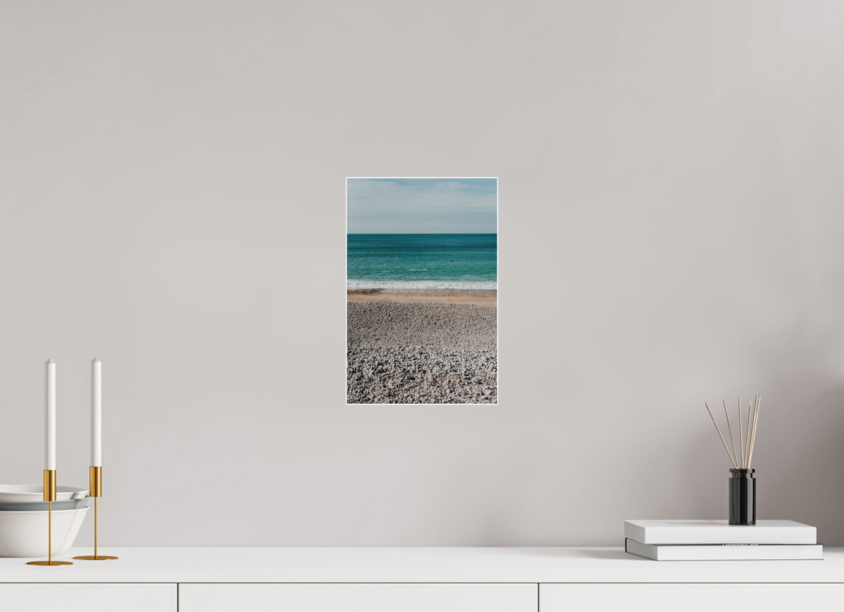 20 x 30 cm, Plexi Fine Art Blanc Mer & Galets