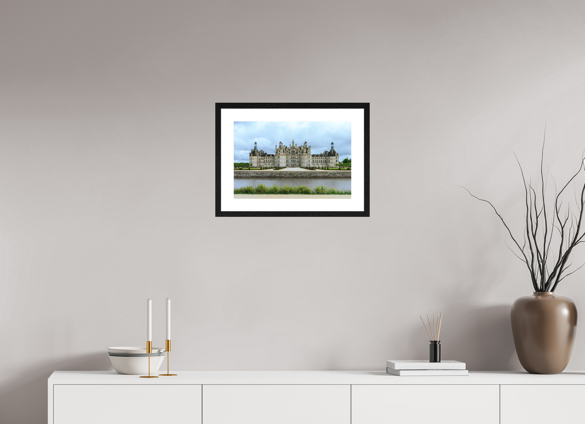 45 x 30 cm, Cadre 5 noir Le Château de Chambord