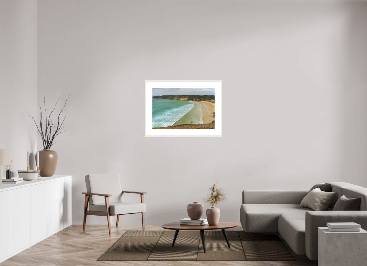 90 x 60 cm, cadre 9 blanc Bae an Avon