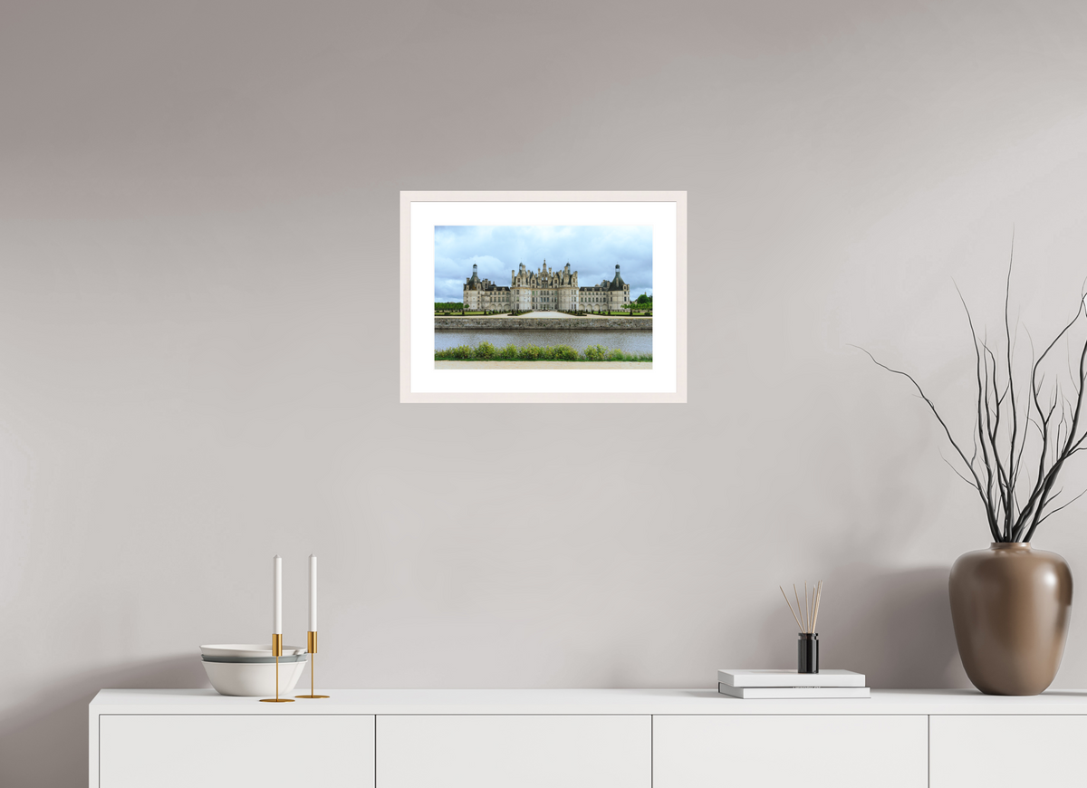 45 x 30 cm, Cadre 5 blanc Le Château de Chambord