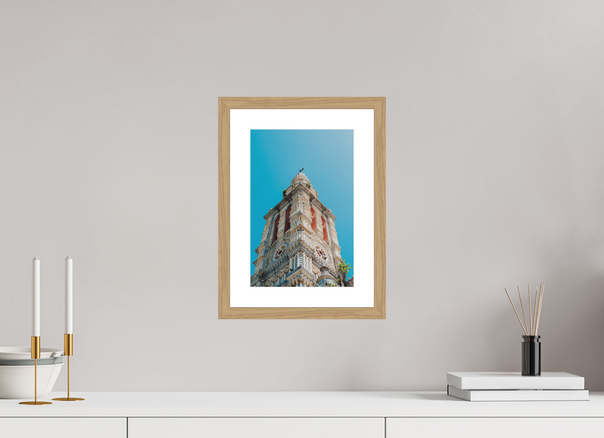 20 x 30 cm, Cadre 4 Naturel Temple tamoul